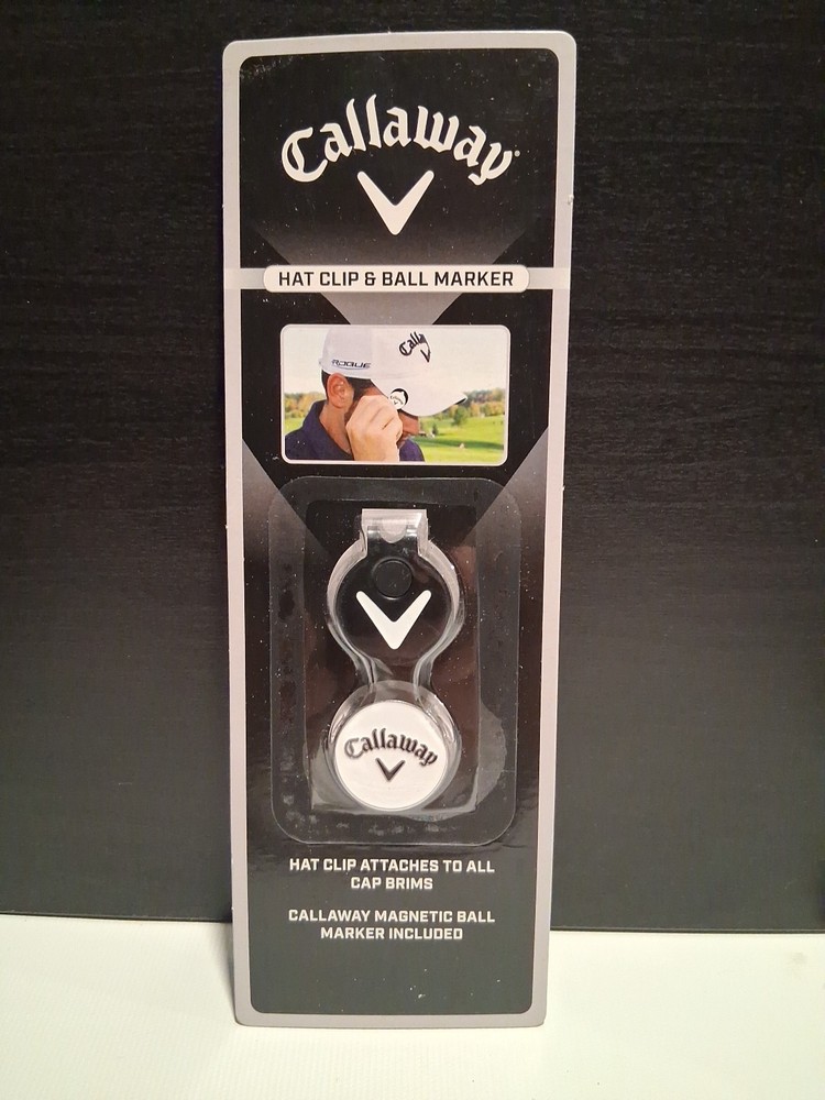 Callaway Golf Hat Clip and Ball Marker - Black/White