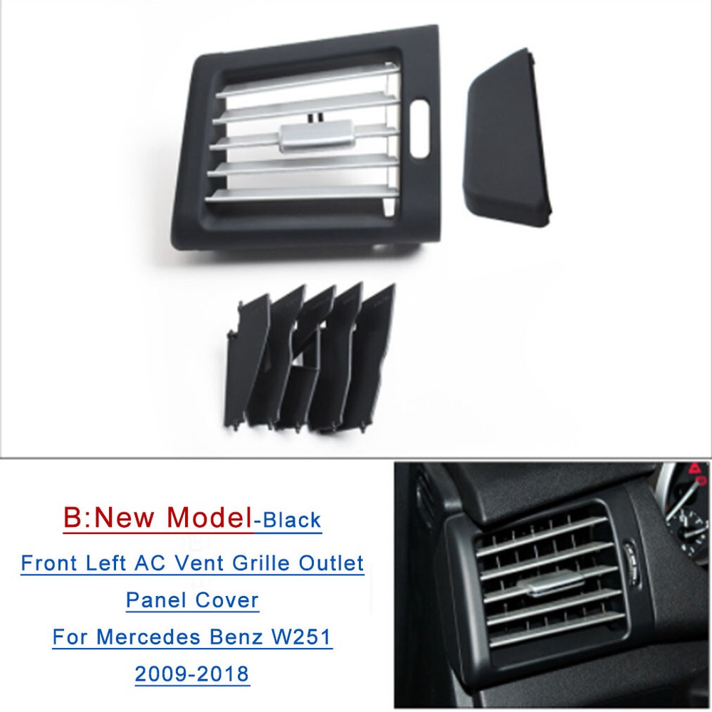 For Benz W251 2009-2018 Front Left Side AC Vent Grille Outlet Panel Cover Black