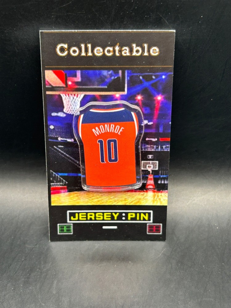 Vintage Washington Wizards Earl Monroe jersey lapel pin - collectible with free shipping