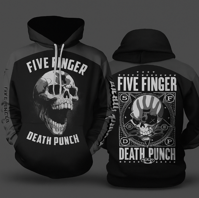 Five Finger Death Punch 3D Printed Hoodie | Unisex Pullover Hoodie S–5XL