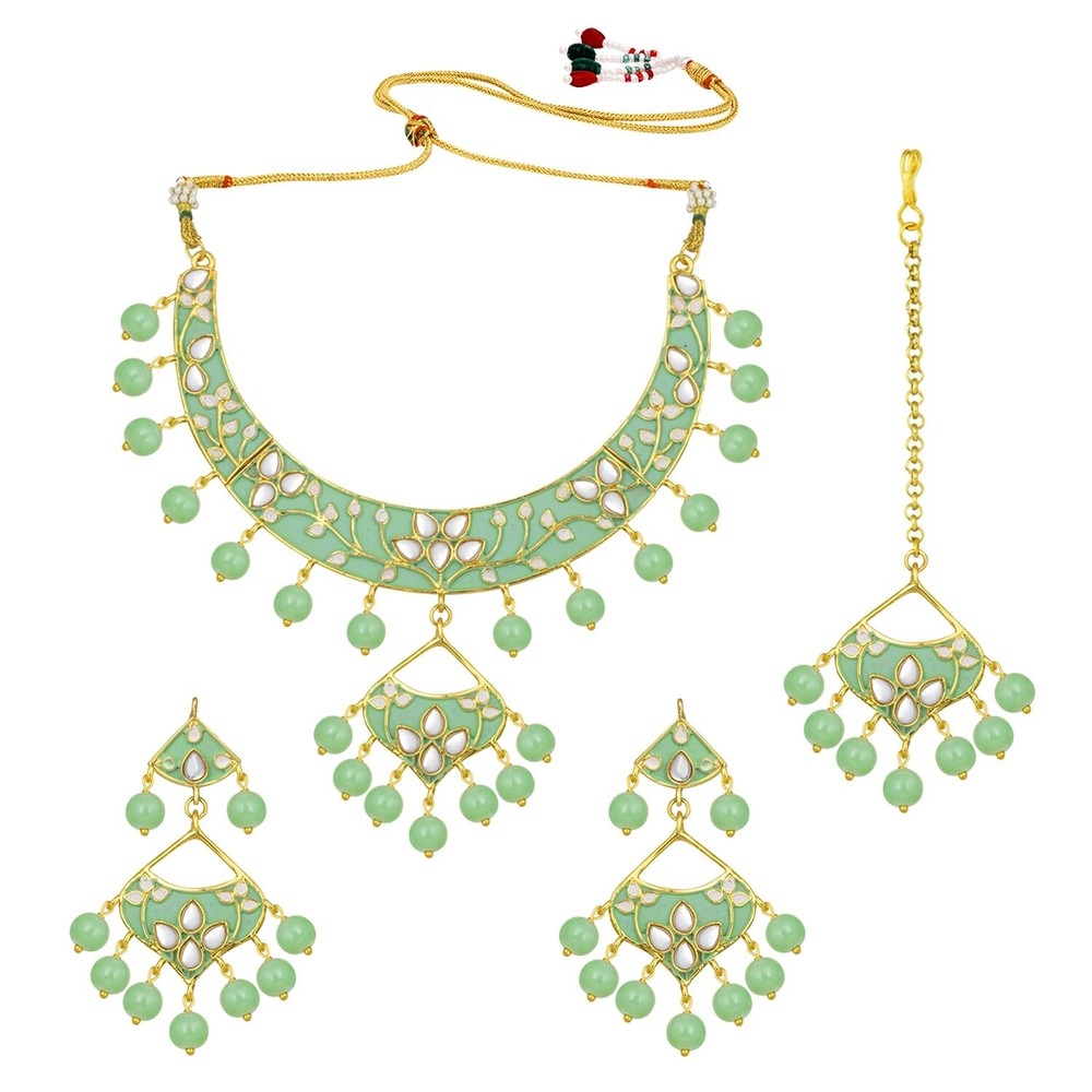 Aheli Rani Pink Meenakari Chandbali Earrings with K Gold Gliding Details