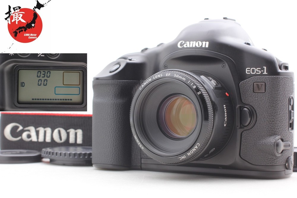 Count 030 【 MINT 】 Canon EOS 1V 35mm Film Camera EF 50mm F1.8 II Lens From Japan