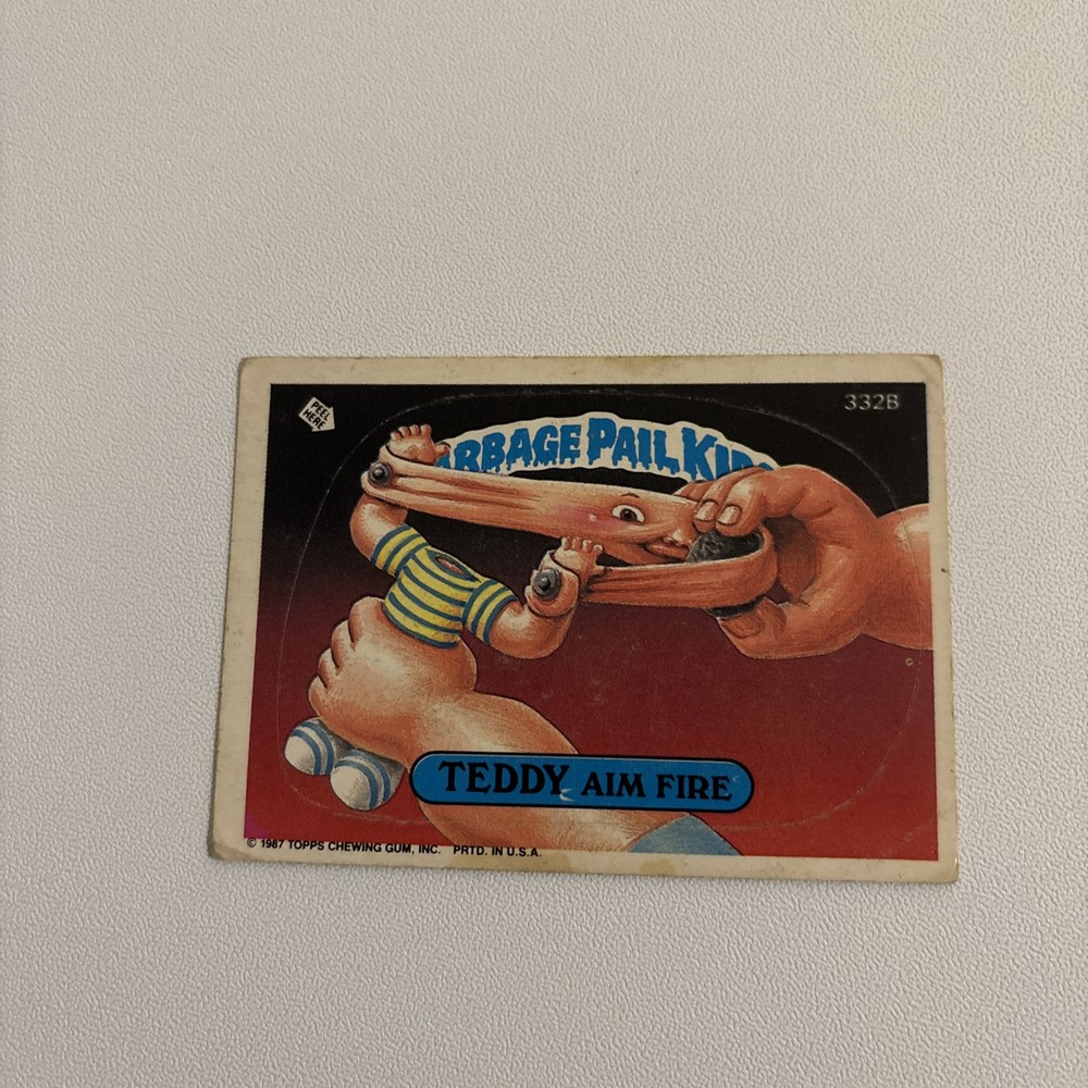 1987 Garbage Pail Kids Teddy Aim Fire Series 8 #332B Collectible Card
