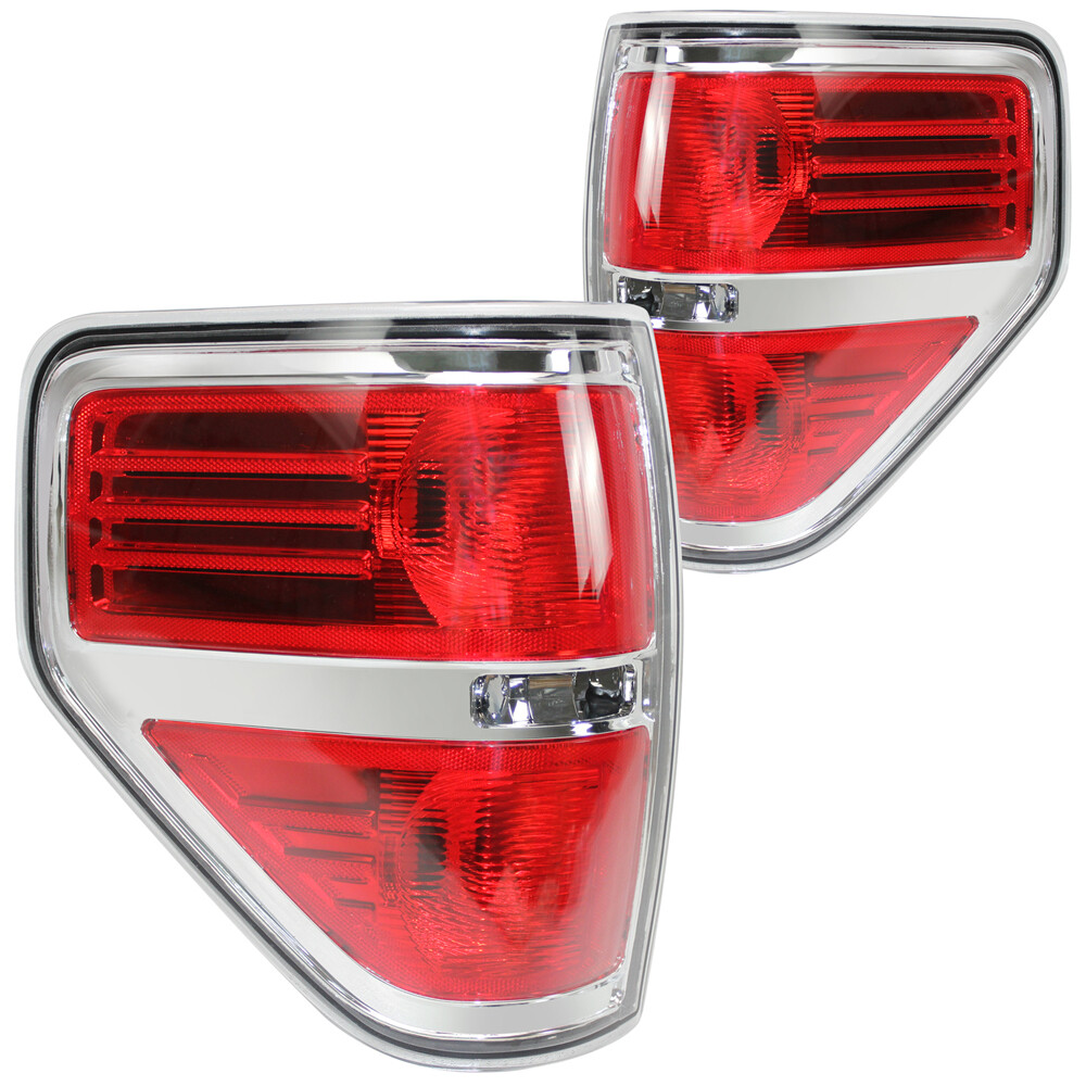 For 2009-2014 Ford F150 Rear Red Taillamp Taillight Assembly Left Right Pair