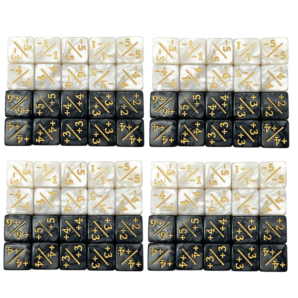 80 Pieces Dice Counters Token Dice, D6 Dice Mathematics Card Game Accessories