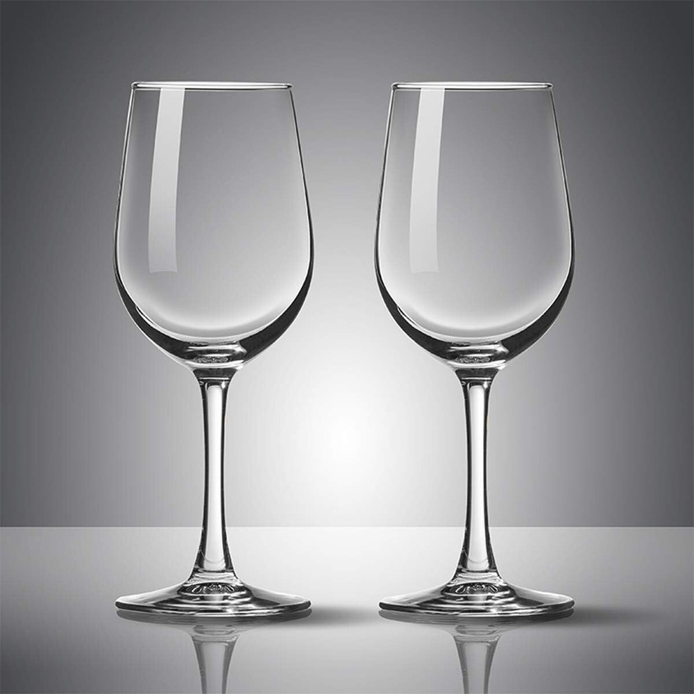 Elegant 10oz Long Stem Wine Glasses Set of 2 for Red & White