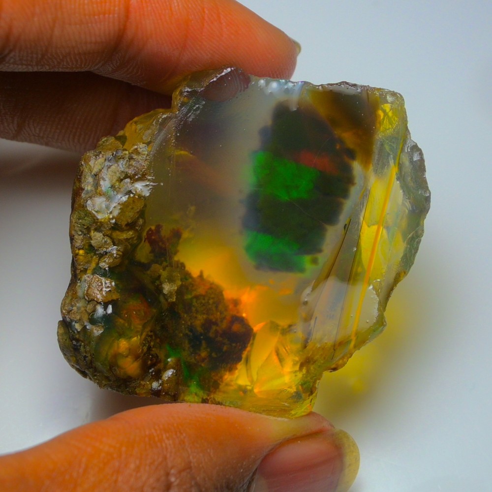 Stunning Ethiopian Opal Rough  151.50 Cts, Large Oil Opal Specimen Natural Opal
