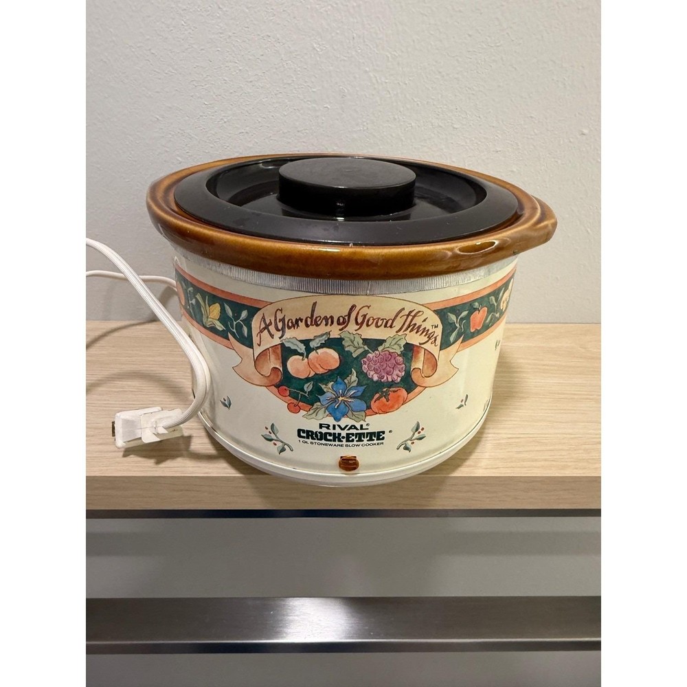 Rival Crockette 1 Quart Stoneware Slow Cooker A Garden of Good Things Design