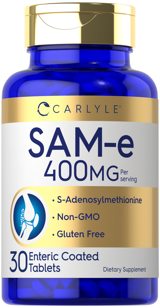 SAM-e 400mg | 30 Tablets | S-Adenosylmethionine Pills | Non-GMO | by Carlyle