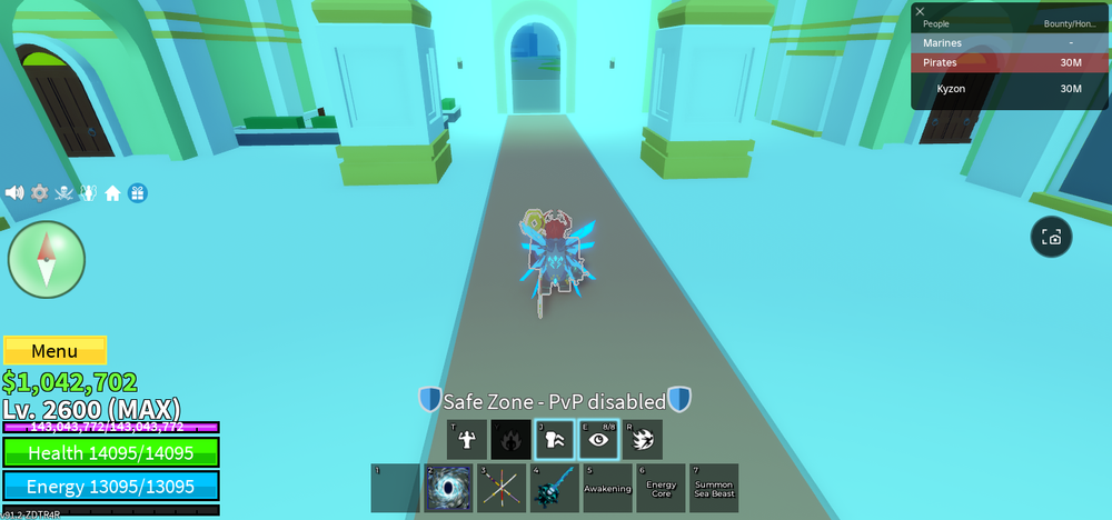 Stacked Blox Fruits Account 30M Bounty 16.5M Marine with Many Perms