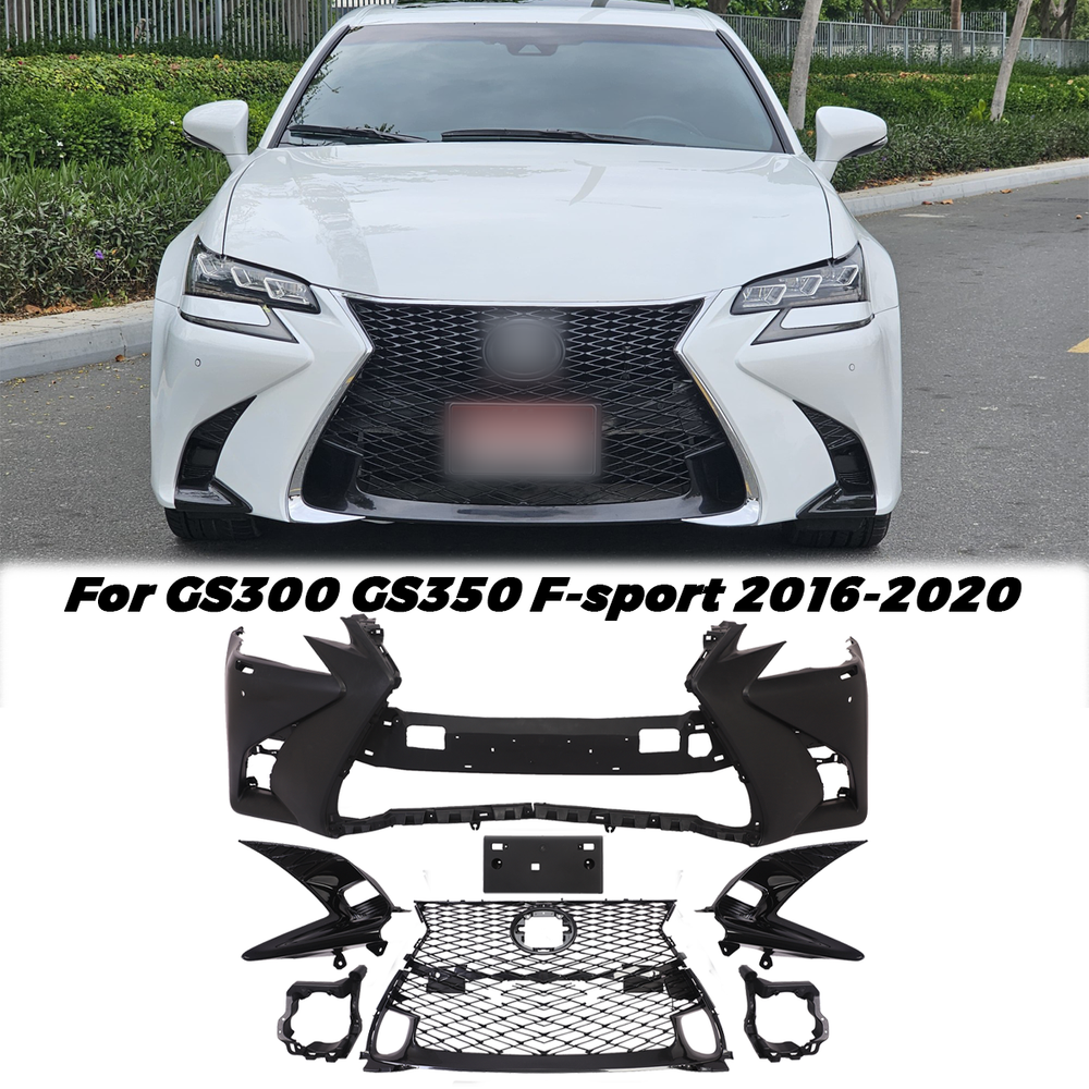 Complete Front Bumper Cover Set For 2016-2020 Lexus GS300 GS350 GS450H F-sport