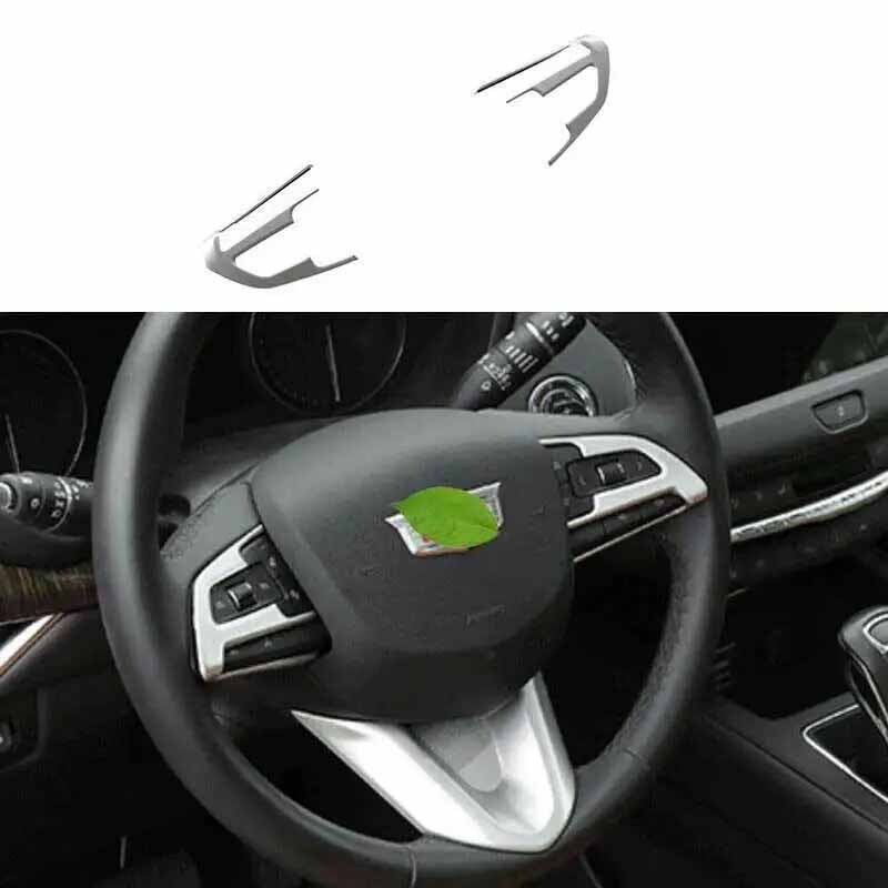 2020-2024 For Cadillac CT4 Cover Trim Matte Silver 2PCS Steering Wheel Button