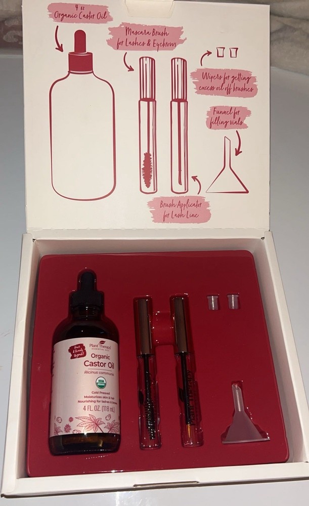 Plant Therapy Organic Castor Oil Starter Set, NEW