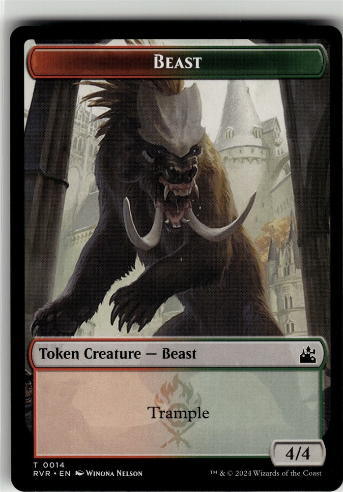 BEAST TOKEN Ravnica Remastered #14 RVR(NM+)(MTG)