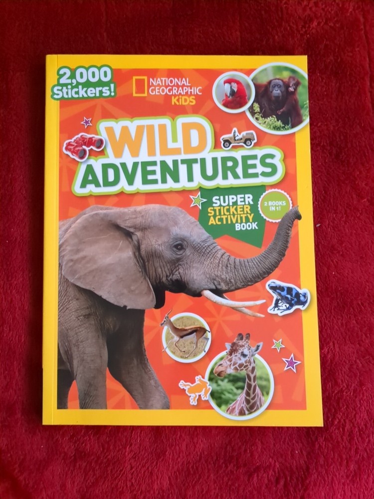 National Geographic Kids Wild Adventures Super Sticker Activity Book by National Geographic Kids (2017, Trade Paperback)