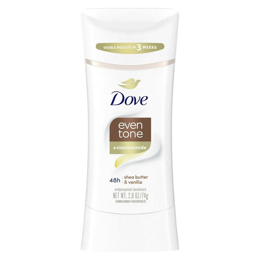 Dove Even Tone Antiperspirant Deodorant Stick Shea Butter & Vanilla, 2.6 oz...