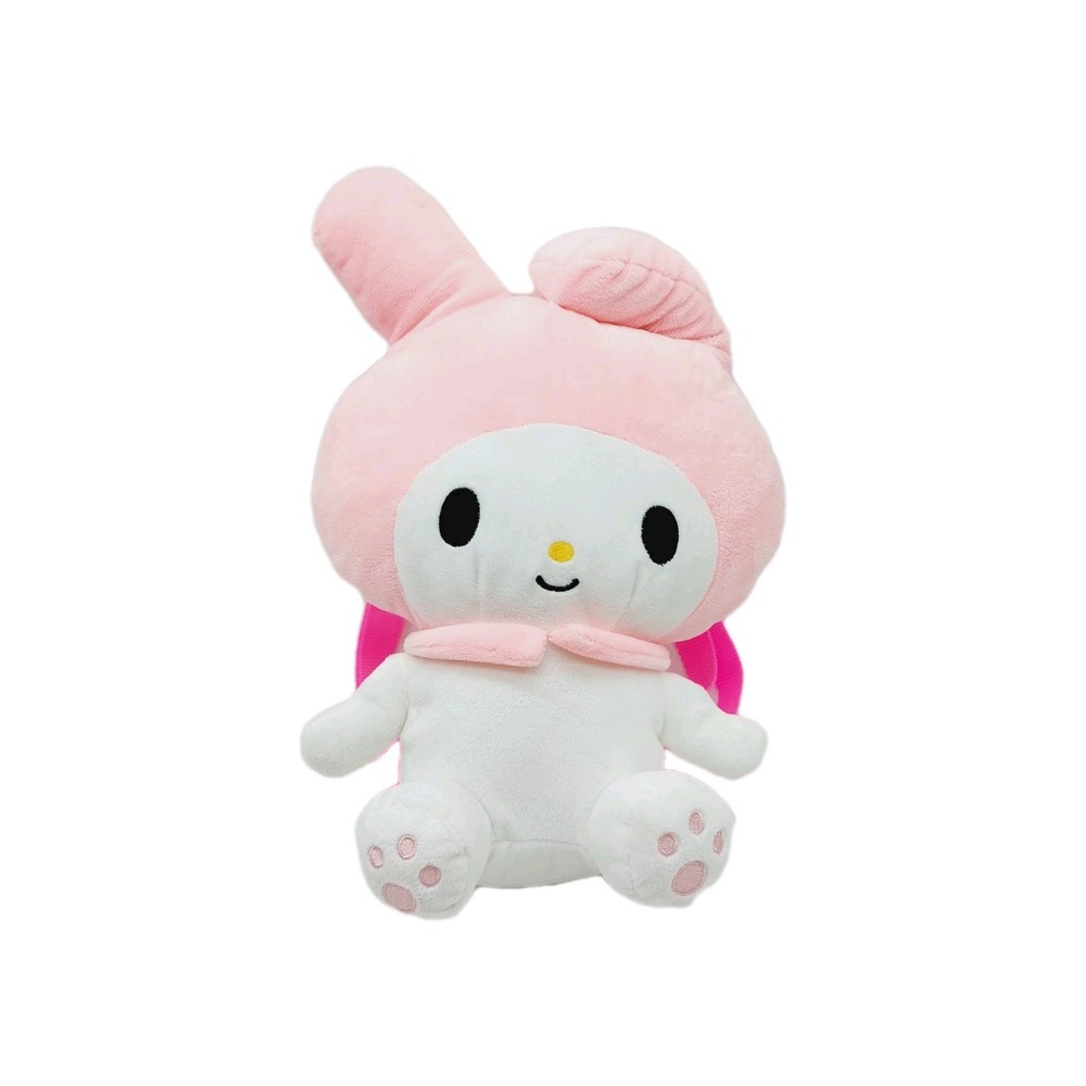 Hello Kitty My Melody 18 Inch White Pink Plush Stuffed Backpack