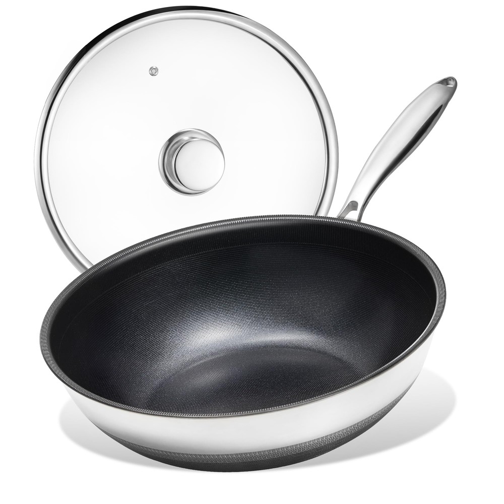 Wok Pan with Lid - 12