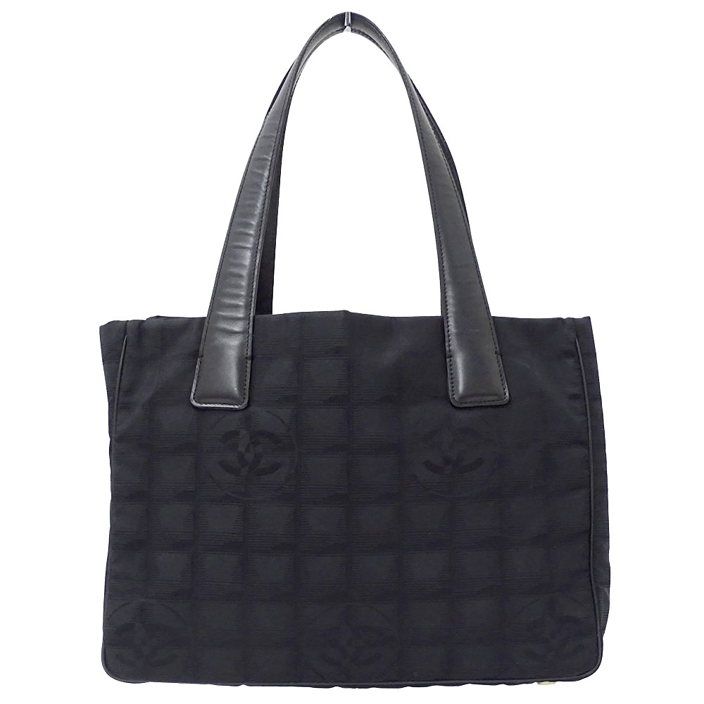 Chanel Black Nylon Travel Tote PM Shoulder Bag 94553 New