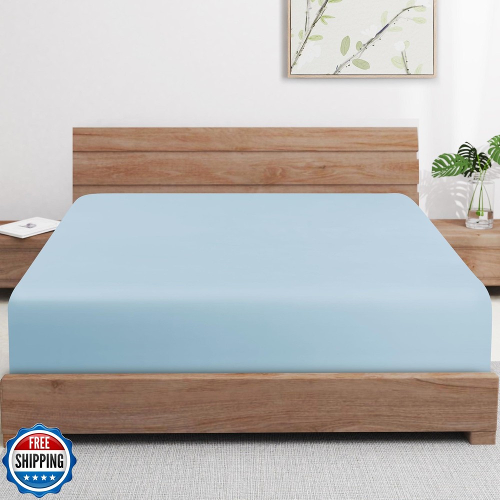 Bamboo Viscose Cooling Fitted Sheet Twin XL Size Only, 400 Thread Count, 16