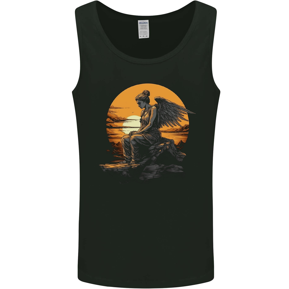 A Fallen Angel Sunset Fantasy Mens Vest Tank Top