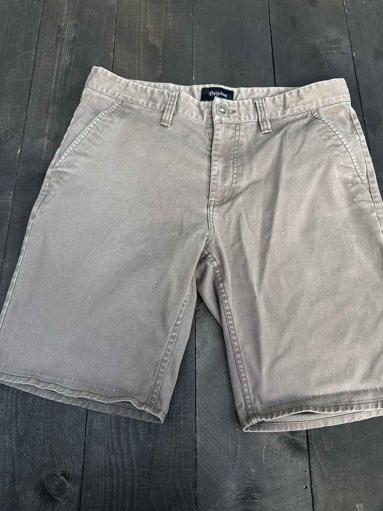 Brixton Toil Shorts Mens 34 Kahki Tan Chino 9