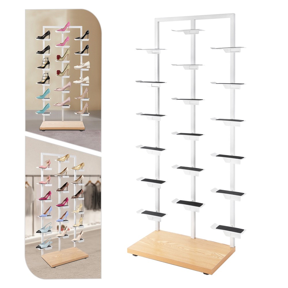 18-Compartment Floor Shoe Rack Organizer for Sturdy Shoe Storage