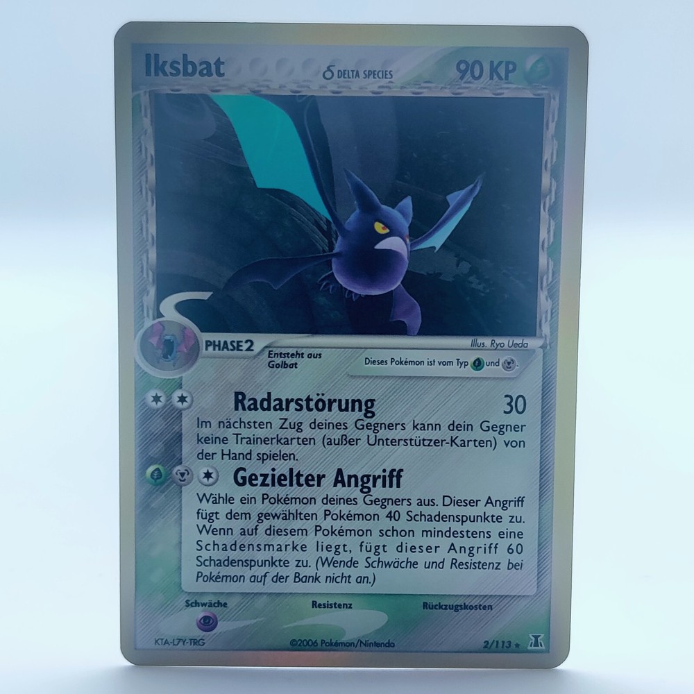 Pokemon TCG Iksbat 2/113 EX Delta Species Rare Holo Card AU Condition