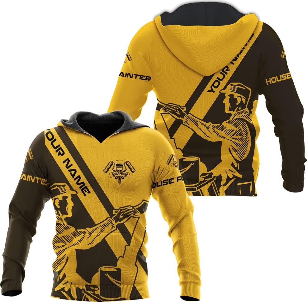 Personalized Name Painter Unisex Hoodie 3D All Over Printed Sportwear Hoodie 9