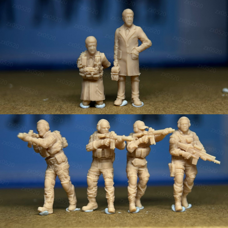 6Pcs 3D printed 1/72 Modern US 