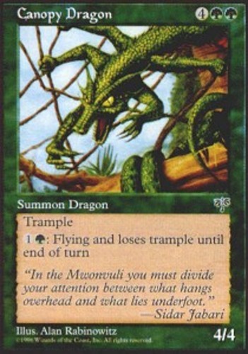 Heavy Play MTG Canopy Dragon Kid Icarus Magic Card