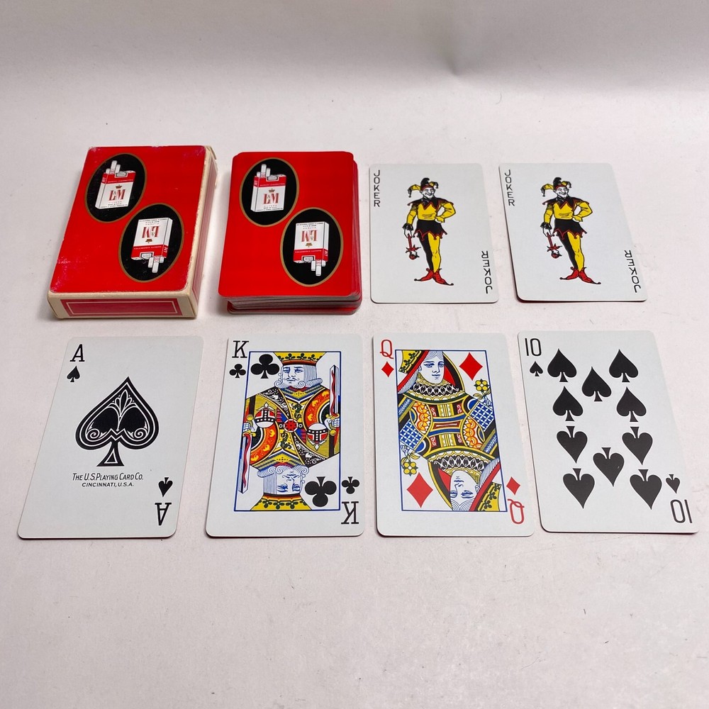 Vintage L&M Cigarettes Playing Cards Deck