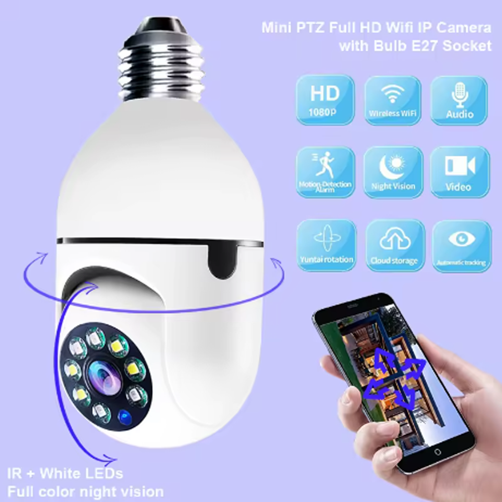 1080P HD Wireless Smart Security Camera with Bluetooth and WiFi
