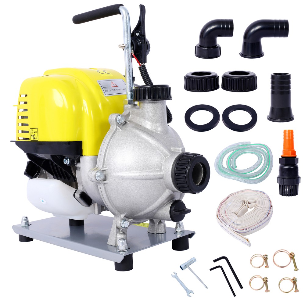 38CC 4 Stroke Gasoline Water Pump 1.5Inch Portable Gas Powered Transfer Pump Com