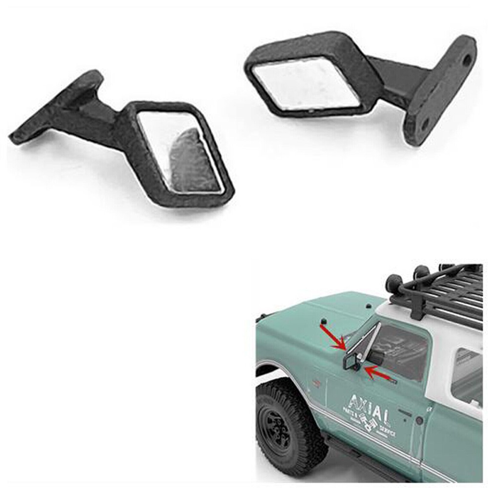 SCX24 Chevrolet C10 Black ABS Rearview Mirror Upgrade Kit