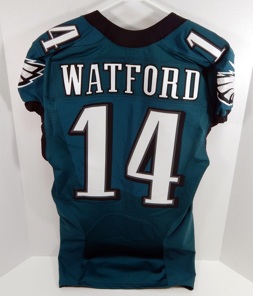 2016 Philadelphia Eagles David Watford #14 Game Issued Green Jersey 40 DP23014