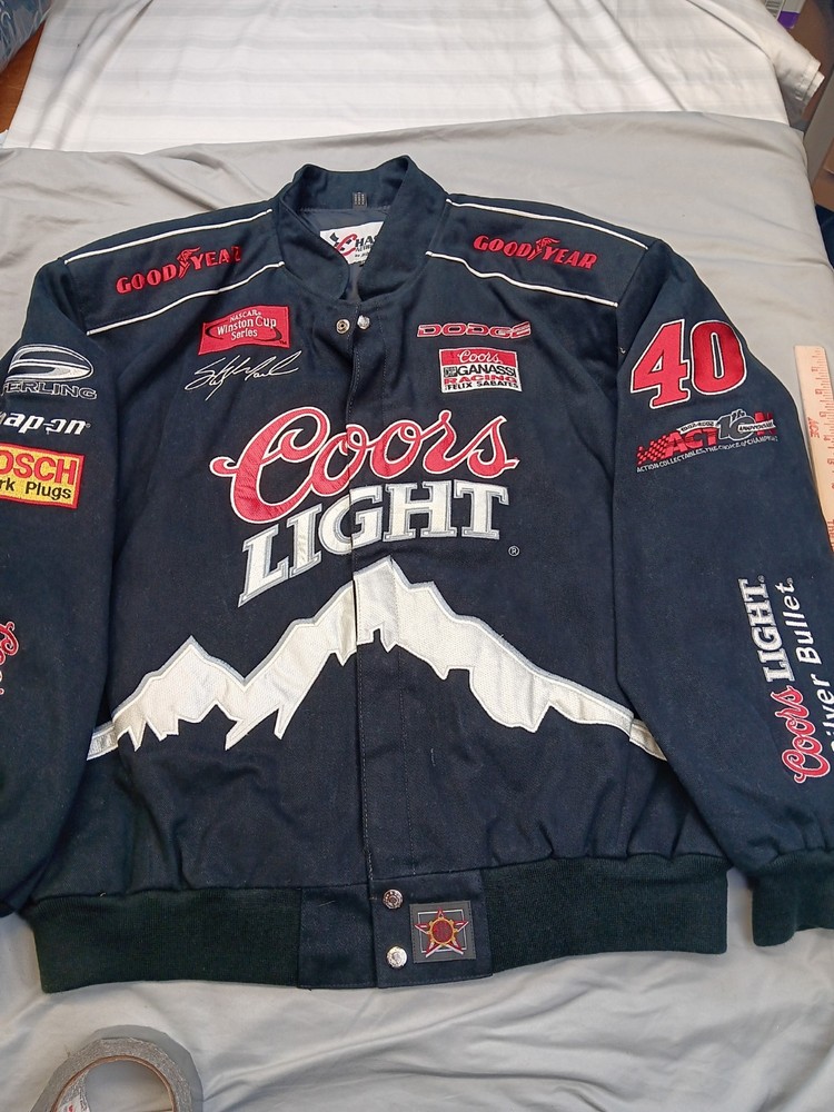 Vintage Sterling Marlin Black Coors Light Chase Authentics XXL Jacket