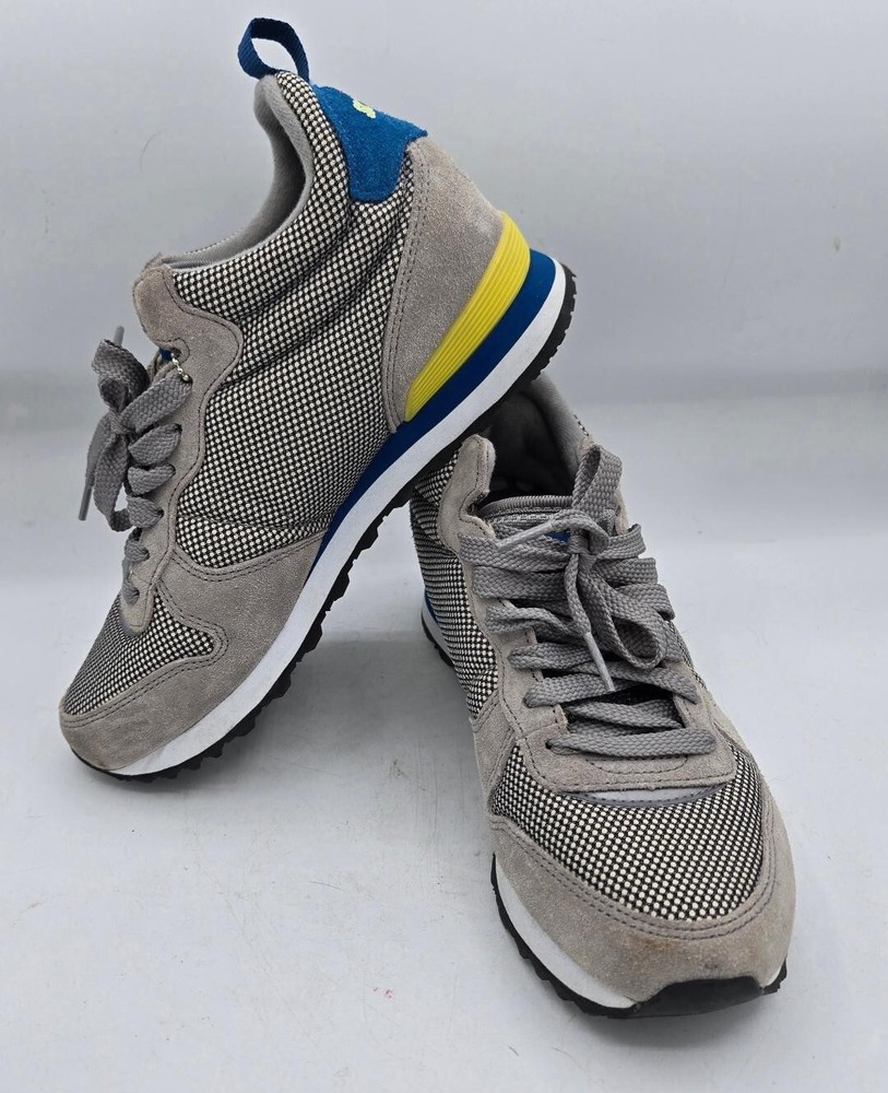 Skechers Womens Gray Teal Lace-Up Sneakers Size 7 with Hidden Heel Cushion