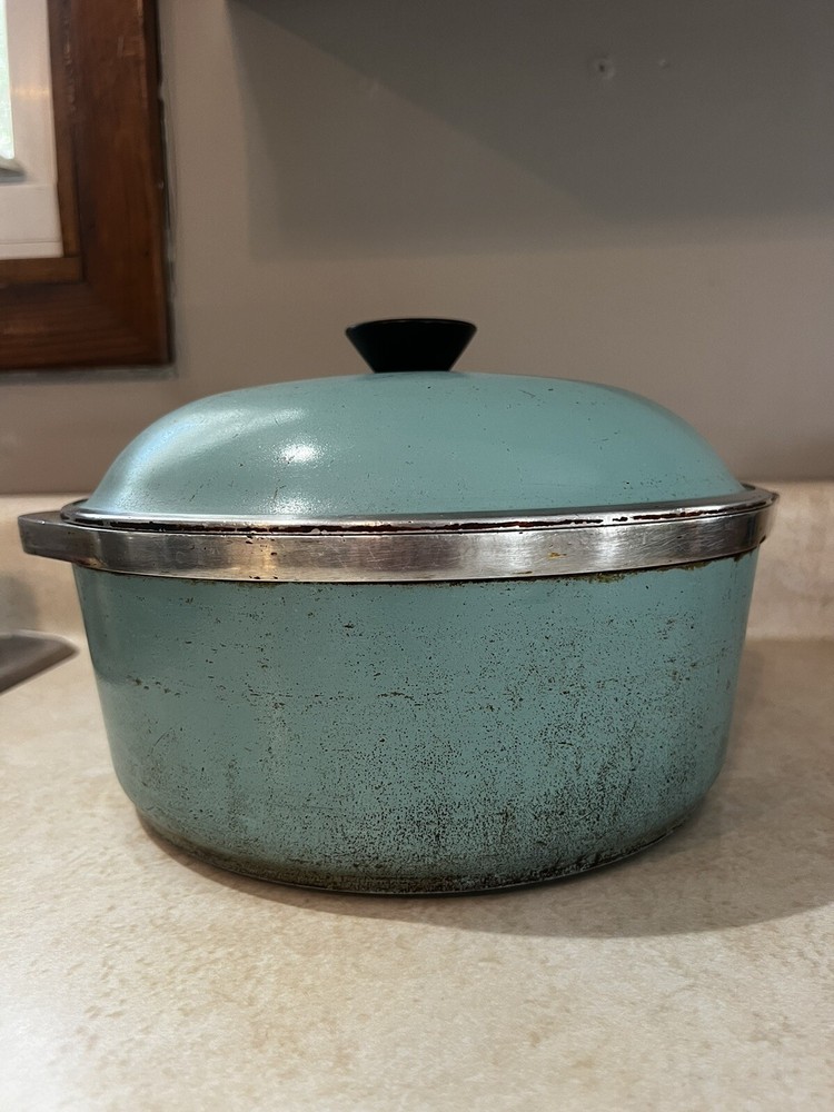 Vintage CLUB Teal 4 Qt Aluminum Dutch Oven Stockpot with Lid