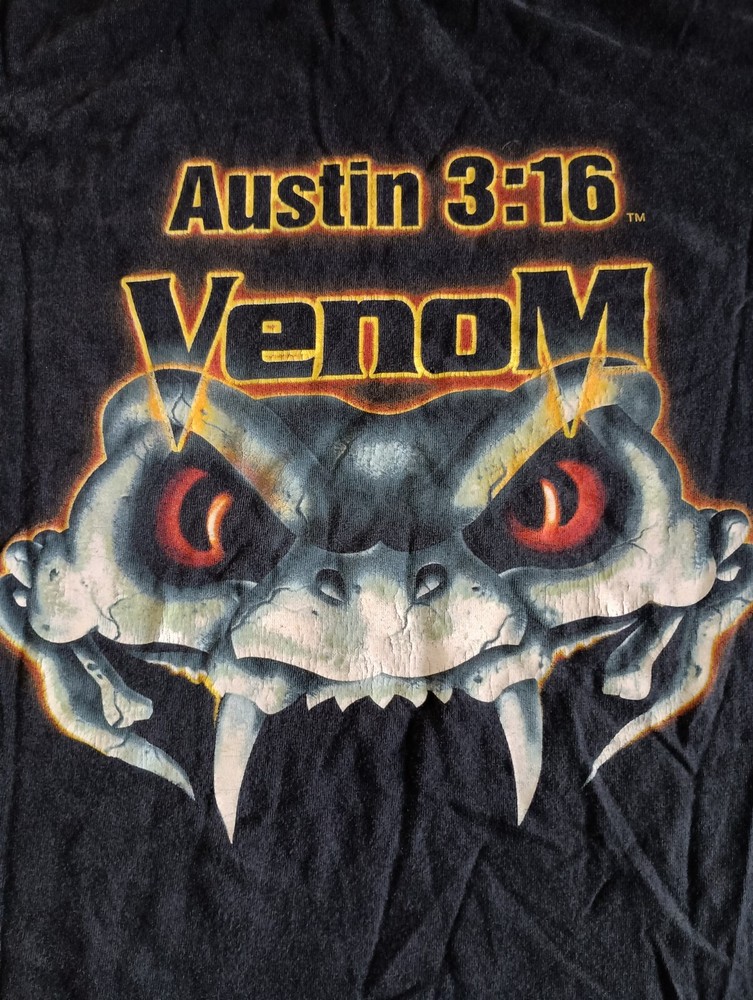 Vintage WWF Stone Cold Steve Austin 3:16 Venom T-Shirt Size XL