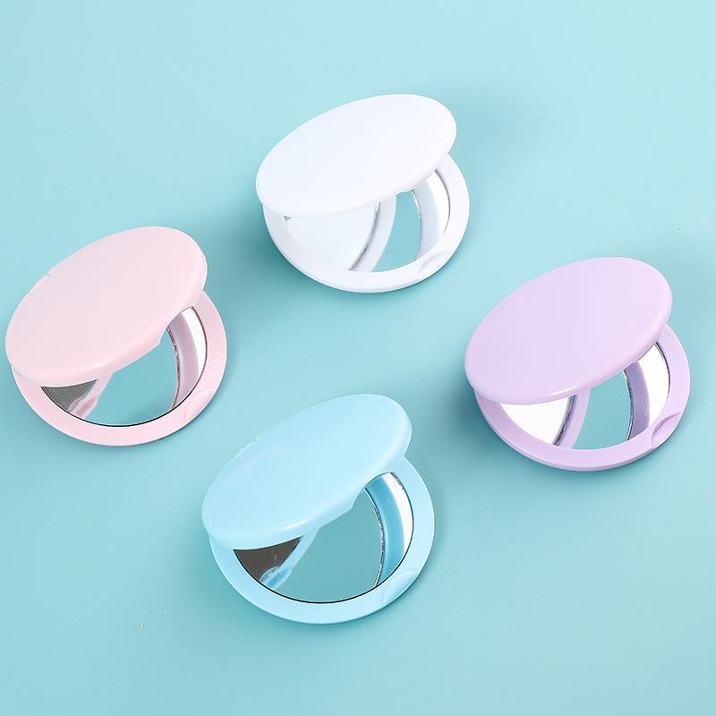 Make-up Mirror Round Plastic Portable Multicolor Modern Free Stand Novelty Decor