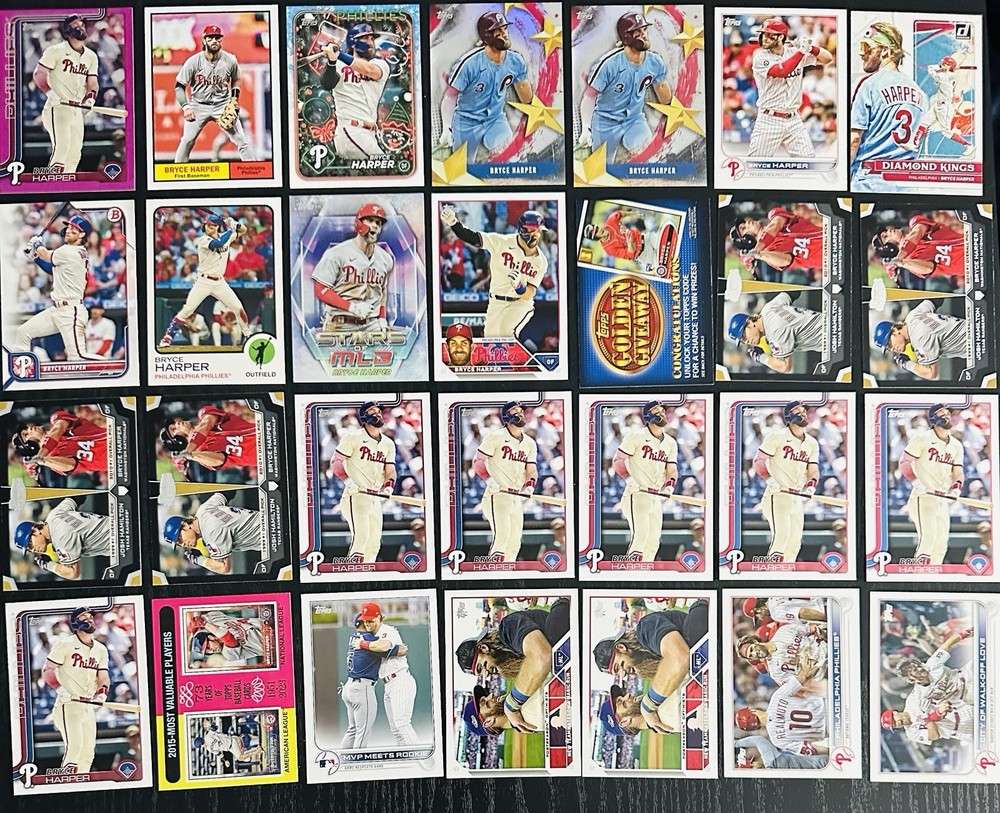 Bryce Harper 28 Baseball Cards M/NM 2012-25 Philadelphia Phillies Collection