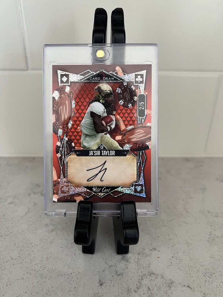 2022 Wild Card 5 Card Draw Jasir Taylor-Autograph -#2/5-Wake Forest-LA Chargers