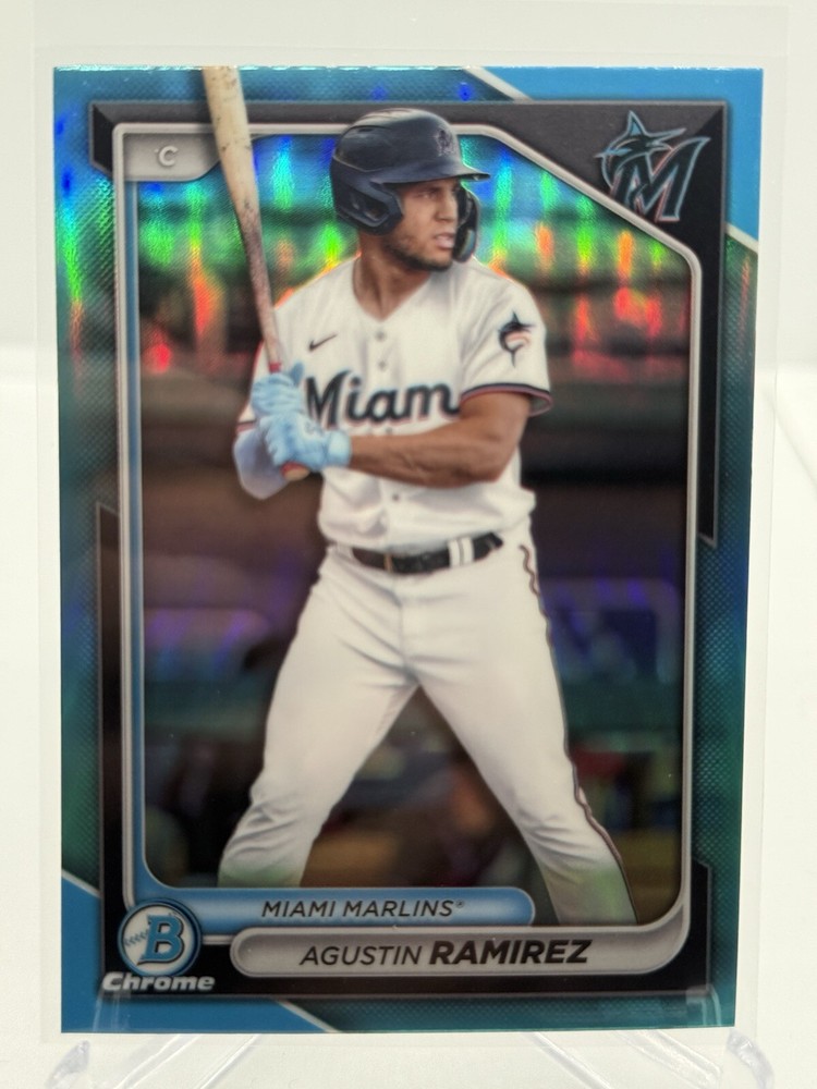2024 Bowman Draft Chrome Sky Blue Refractor Agustin Ramirez #BDC-133 - Marlins