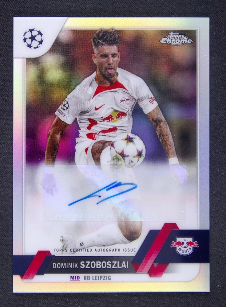 2022-23 Topps Chrome UEFA Dominik Szoboszlai Auto Refractor LEIPZIG
