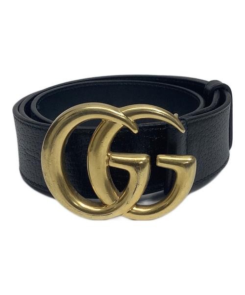 Black Adjustable Unisex Leather Casual Belt by GG
