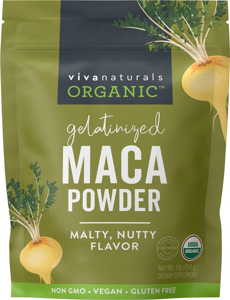 Organic Maca Powder - Gelatinized Maca Powder Organic, Pervuian Superfood Tra...