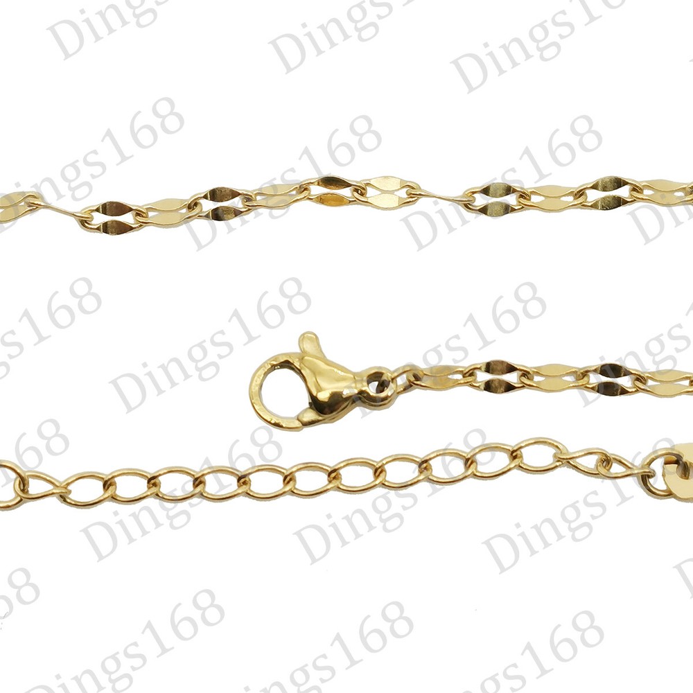 Designer Inspired Genuine 18K Yellow Gold Filled Lip Shape Link Chain Bracelet