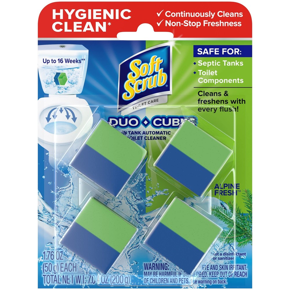 Alpine Fresh In-Tank Toilet Cleaner Duo-Cubes 4-Pack