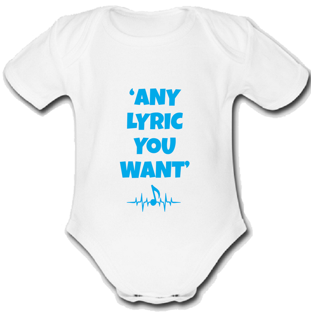 Five @ Stairsteps bodysuit Baby vest grow music gift custom LYRIC L BLUE